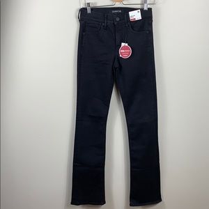 Express Mid Rise Barely Boot Black Jeans